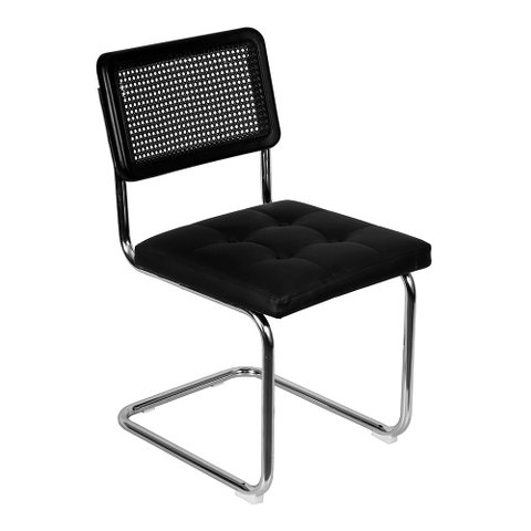 Cadeira Cesca Encosto Palha - Preto Abra Casa