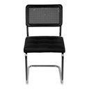 Ver imagem 2 de Cadeira Cesca Encosto Palha - Preto Abra Casa