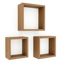 Ver imagem 1 de Nicho Decorativo 100% Mdf Amadeirado com 3 Desmontado - Suprema Móveis