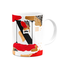 Ver imagem 2 de Caneca do Pai - Inicial do Nome Letra N - Bg-red