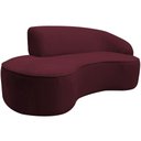 Ver imagem 4 de Sofá Curvo 02 Lugares 150cm Eron Braço Esquerdo Veludo Vermelho - Nexta Casa