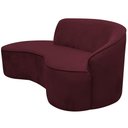 Ver imagem 2 de Sofá Curvo 02 Lugares 150cm Eron Braço Esquerdo Veludo Vermelho - Nexta Casa