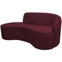Ver imagem 1 de Sofá Curvo 02 Lugares 150cm Eron Braço Esquerdo Veludo Vermelho - Nexta Casa