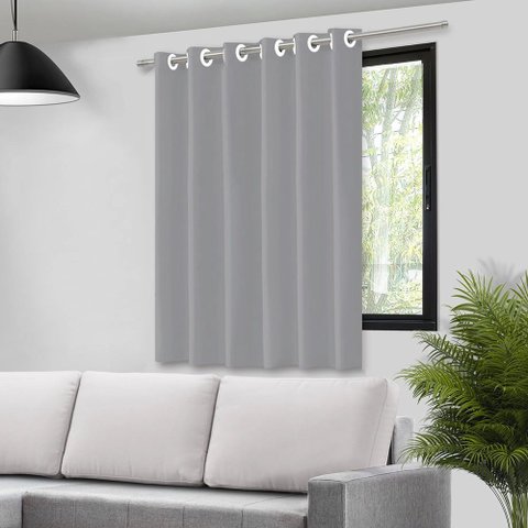 Cortina Blackout Vida Pratika em Pvc 1 Face com Ilhós 1,40x1,40m Cinza