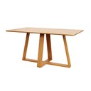 Ver imagem 2 de Mesa de Jantar Retangular 1,60 m 6 Lugares Moderna Base em X 100% MDF Dalla Costa Cor:Carvalho Rosé