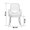 Ver imagem 4 de Cadeira Escritório Interlocutor Fixa Estofada Anatômica Sky com Braço Corsa