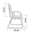 Ver imagem 5 de Cadeira Escritório Interlocutor Fixa Estofada Anatômica Sky com Braço Corsa
