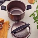 Ver imagem 4 de Espagueteira Tramontina Milazzo em Alumínio Revestimento Starflon Max Amêndoa 22cm 28576422