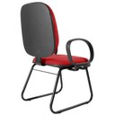 Ver imagem 2 de Cadeira Escritório Interlocutor Fixa Estofada Anatômica Sky com Braço Corsa Vermelho