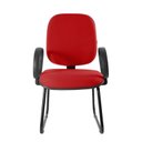 Ver imagem 7 de Cadeira Escritório Interlocutor Fixa Estofada Anatômica Sky com Braço Corsa Vermelho