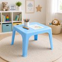 Ver imagem 1 de Mesa Infantil Azul Mesinha Multiuso Escolar Empilhavel Casa Quarto Estudos Kids Meninos