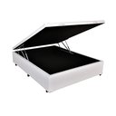 Ver imagem 1 de Cama Box Baú Viúva Corino Branco 128x188x42