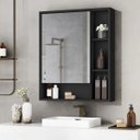 Ver imagem 1 de Armário Banheiro Espelho Exclusivo 1 Porta Selene Preto La Móveis