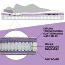 Ver imagem 4 de Colchão Casal BF Molas Ensacadas com Pillow de Tecnologia Tridimensional Ortopédica Relax 138x188x21cm