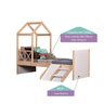Cama Infantil Garden com Telhado Single e Kit Escadinha Casatema MadeiraOriginals - 3