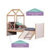 Cama Infantil Garden com Telhado Single e Kit Escadinha Casatema MadeiraOriginals - 4