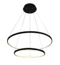 Ver imagem 1 de Pendente 2 Anéis Preto Fosco Led 45W 3000K Bivolt