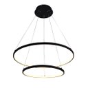 Ver imagem 1 de Pendente 2 Anéis Preto Fosco Led 45W 3000K Bivolt