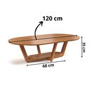 Ver imagem 3 de Mesa de Centro Sala de Estar Mdf Rustica Elegance Oval Novas:nature