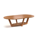 Ver imagem 2 de Mesa de Centro Sala de Estar Mdf Rustica Elegance Oval Novas:nature