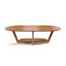 Mesa de Centro Sala de Estar Mdf Rustica Elegance Oval Novas:nature - 1