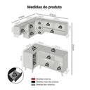 Ver imagem 3 de Armário de Cozinha Completa de Canto 325 Cm Preto Nice Madesa 03