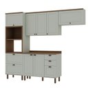 Ver imagem 2 de Cozinha Completa Modulada Americana 4 Peças com 4 Gavetas Portas Provençais Verde/Mint