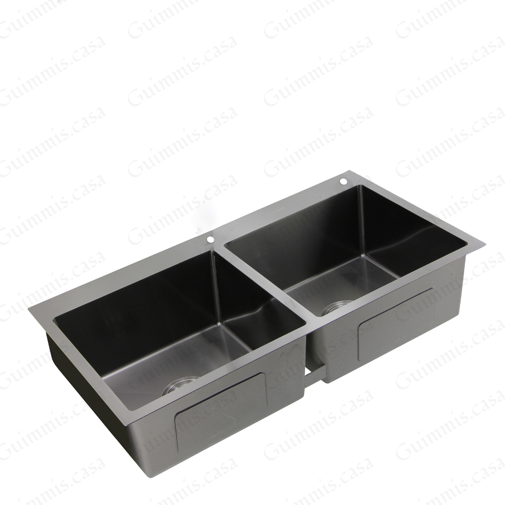 Cuba Gourmet Dupla em Aço Inox 304 Nano Black Guimmis.casa - 4