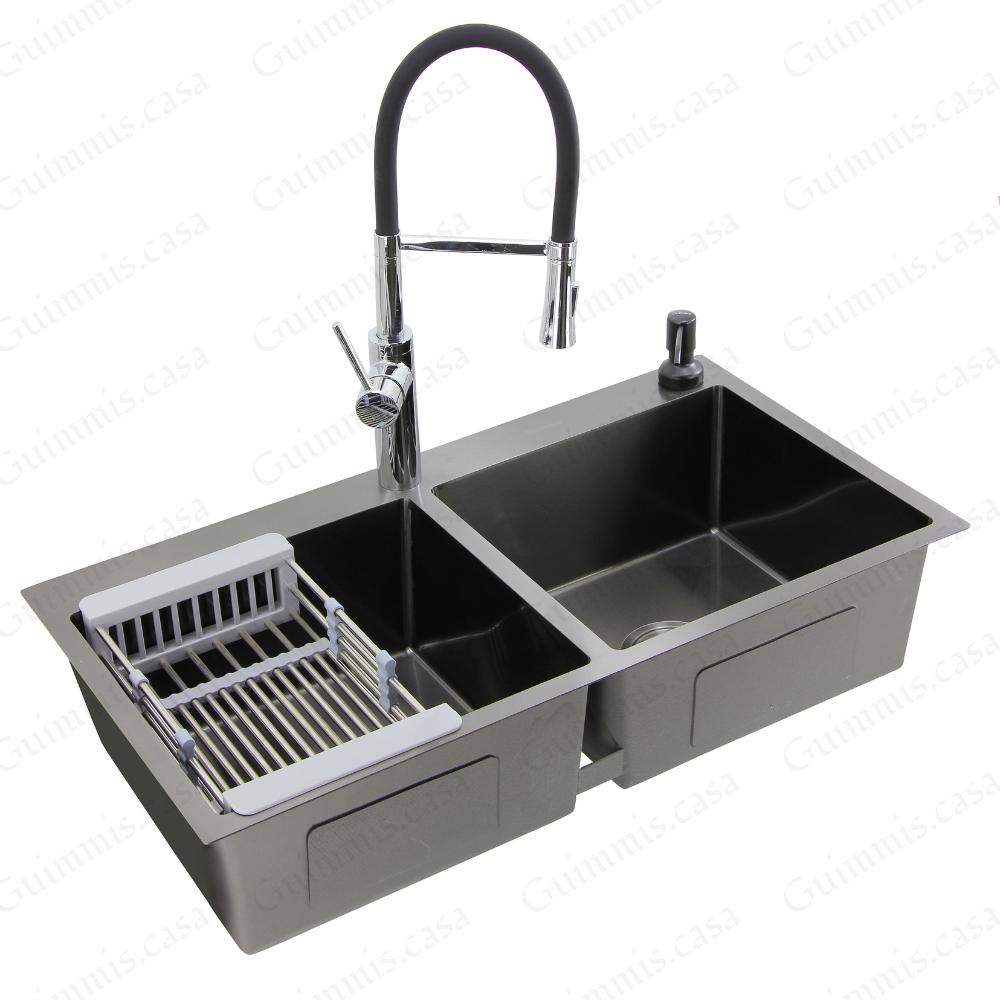 Cuba Gourmet Dupla em Aço Inox 304 Nano Black Guimmis.casa - 5