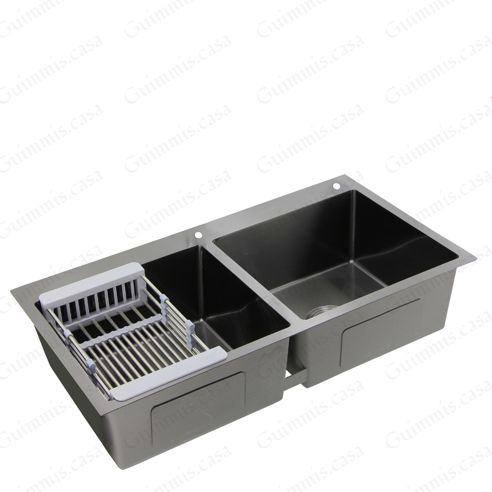 Cuba Gourmet Dupla em Aço Inox 304 Nano Black Guimmis.casa - 3