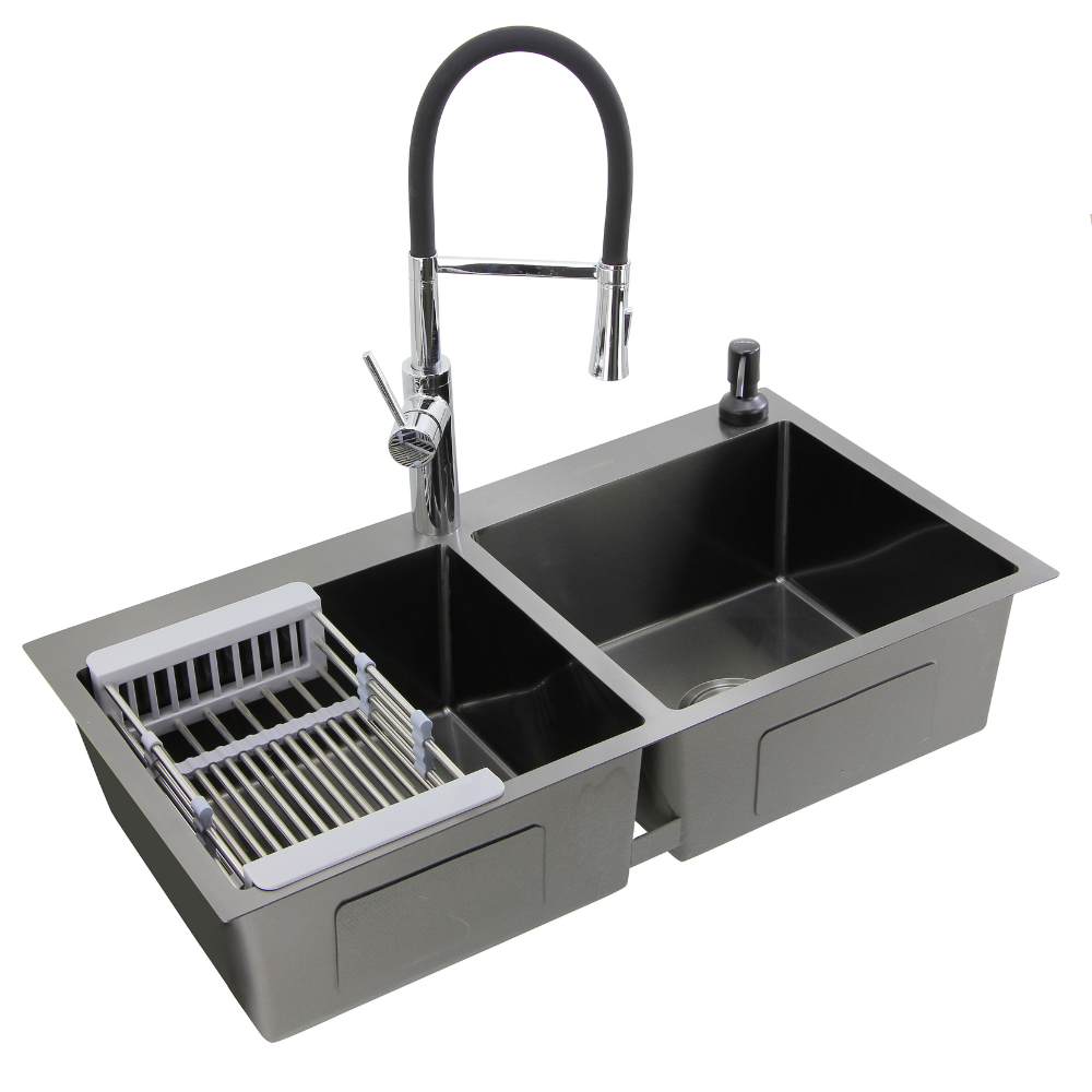 Cuba Gourmet Dupla em Aço Inox 304 Nano Black Guimmis.casa