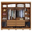 Ver imagem 2 de Guarda Roupa Casal Platinium 6 Portas 6 Gavetas Cinamomo Fosco - Zanzini