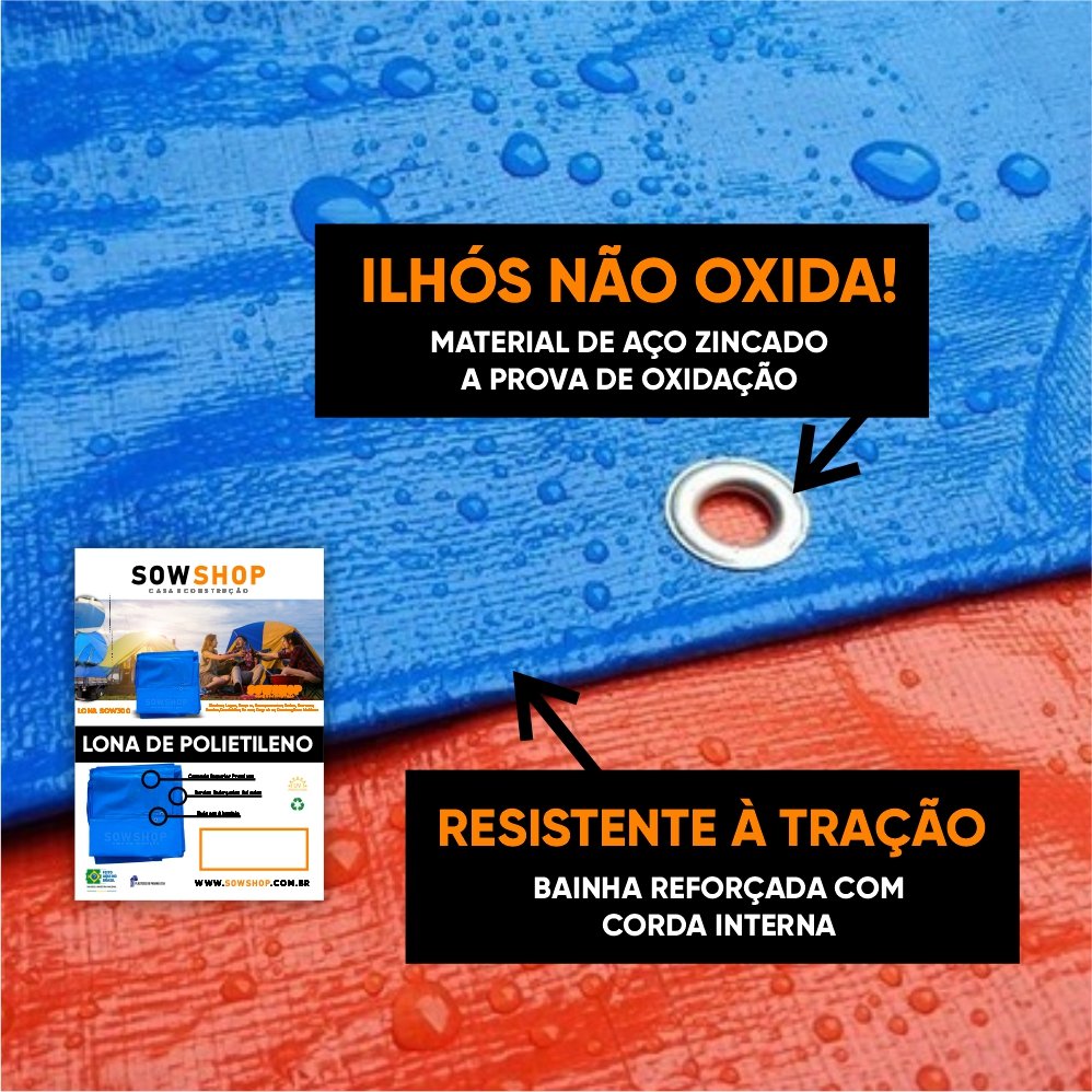 Lonaforte Multiuso 300 Micras Pe Uv Azul 3x5 Sowshop - 5