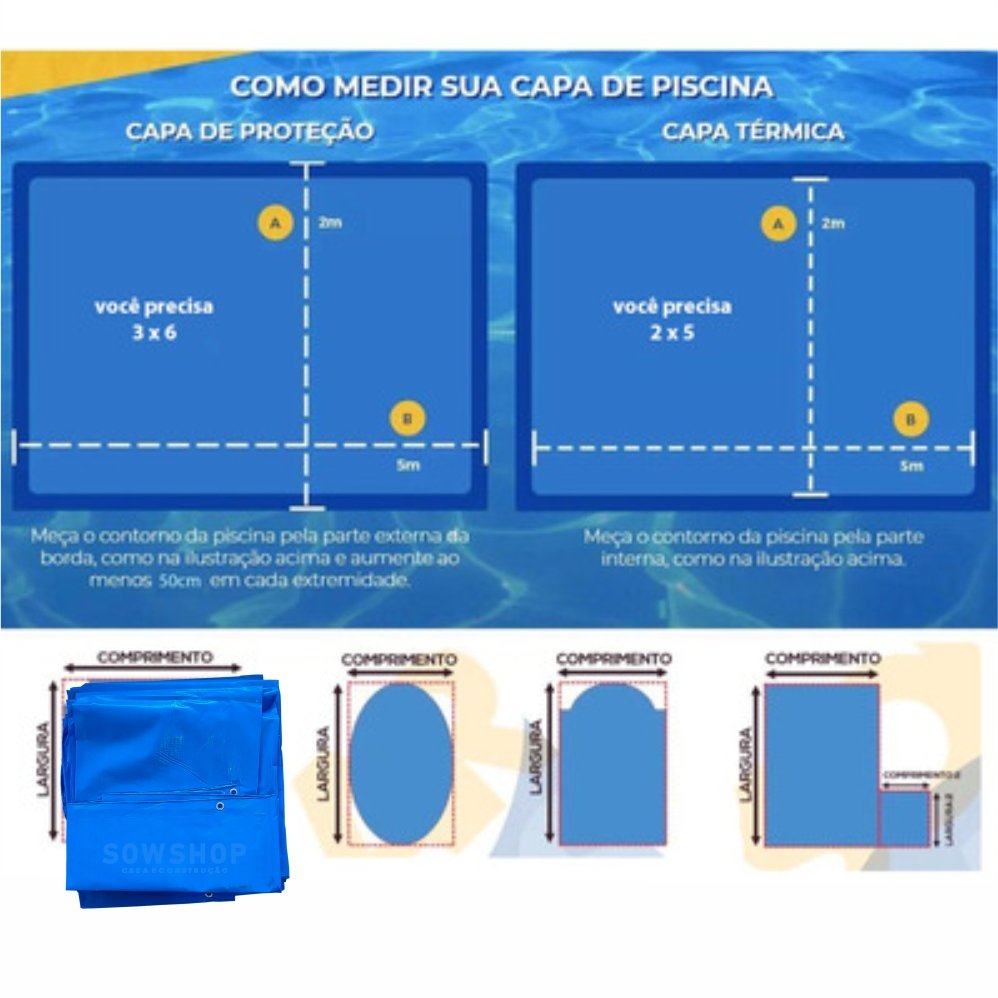 Lonaforte Multiuso 300 Micras Pe Uv Azul 3x5 Sowshop - 8