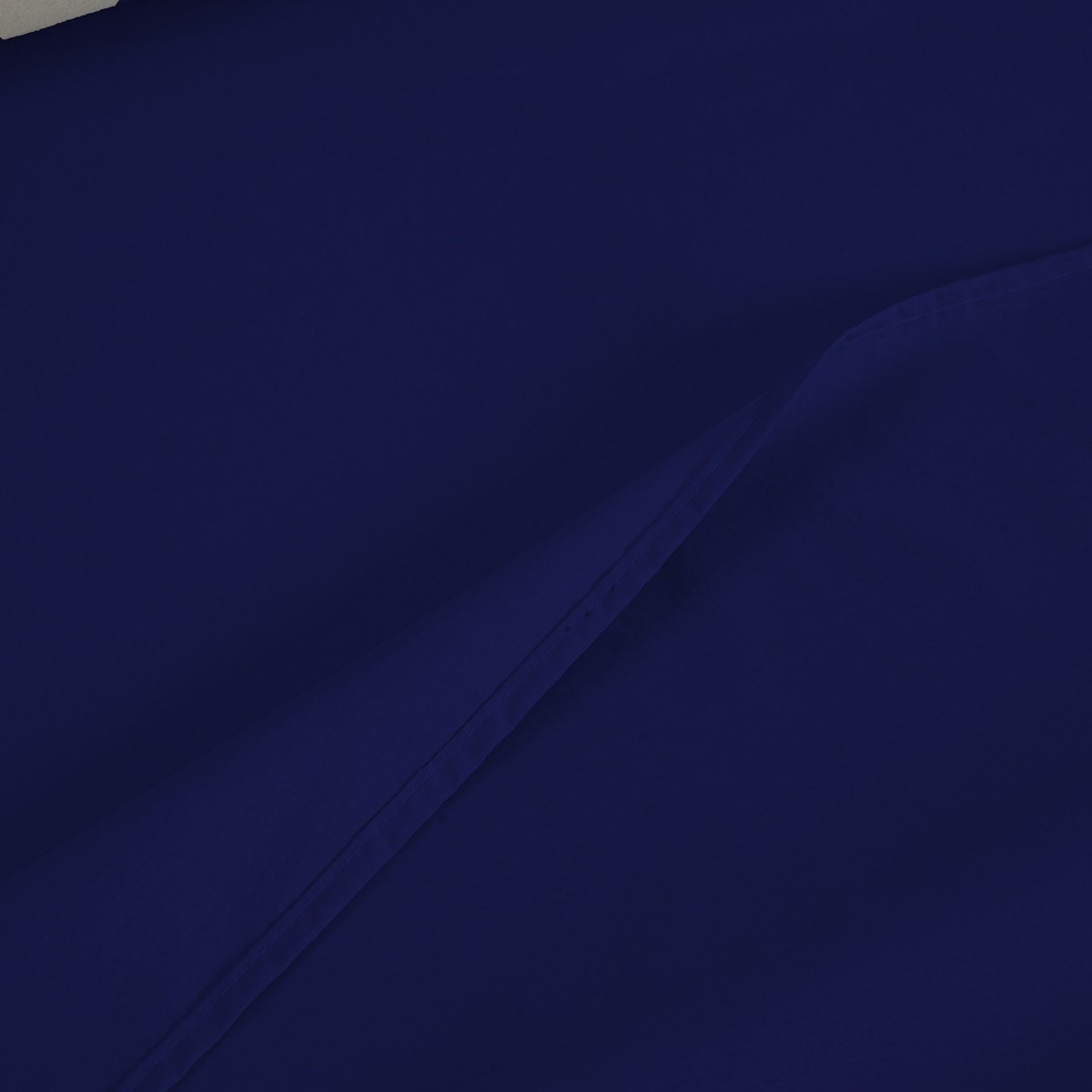 Roupa de Cama King 4 Pç Lençol e Fronhas Premium Percal de Microfibra 400 Fios Liso:azul Escuro - 3