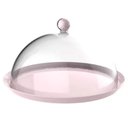Ver imagem 2 de Kit 3 Porta Bolo Rosa Himalaia 30cm Cúpula Bubble Crippa Boleira Torta Doces