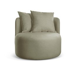 Poltrona Redonda Orgânica Moon Bouclé Verde 403 - 6