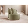 Poltrona Redonda Orgânica Moon Bouclé Verde 403 - 1