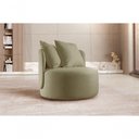 Ver imagem 1 de Poltrona Redonda Orgânica Moon Bouclé Verde 403