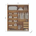 Ver imagem 4 de Guarda Roupa Solteiro 2 Portas 3 Gavetas Veneto