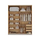 Ver imagem 2 de Guarda Roupa Solteiro 2 Portas 3 Gavetas Veneto