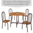 Ver imagem 3 de Conjunto Sala de Jantar 90cm Ilhabela 4 Cad Marrom C- Jambo