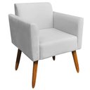Ver imagem 1 de Poltrona Decorativa Isabella Pés Palito Madeira Suede Cinza - Gran Belo