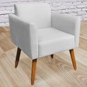 Ver imagem 2 de Poltrona Decorativa Isabella Pés Palito Madeira Suede Cinza - Gran Belo