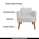 Ver imagem 4 de Poltrona Decorativa Isabella Pés Palito Madeira Suede Cinza - Gran Belo