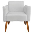 Ver imagem 6 de Poltrona Decorativa Isabella Pés Palito Madeira Suede Cinza - Gran Belo