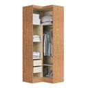 Ver imagem 7 de Guarda Roupa Casal 7 Peças com Nicho Infinity Marrom/Cedro/Branco Line