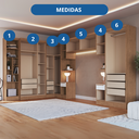 Ver mais imagens de Guarda Roupa Casal 7 Peças com Nicho Infinity Marrom/Cedro/Branco Line