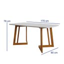 Ver imagem 4 de Conjunto Sala de Jantar Mesa 6 Cadeiras MDF Madeira Maciça Miami Cinza