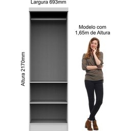 Guarda Roupa Casal 7 Peças com Nicho Infinity  - 15